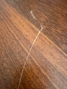 scratch on hardwood floor